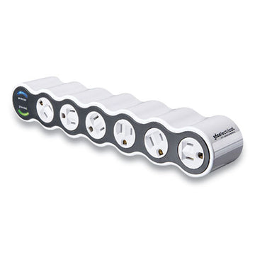 360 Electrical Powercurve Surge Protector, 6 Ac Outlets, 4 Ft Cord, 1080 J, White-black freeshipping - TVN Wholesale